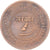 India, Sayaji Rao III, 2 Paise, 1891, Baroda, Bronze, EF(40-45)