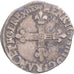 Moneta, Francja, Henri III, 1/4 Ecu, 1589, Rennes, EF(40-45), Srebro