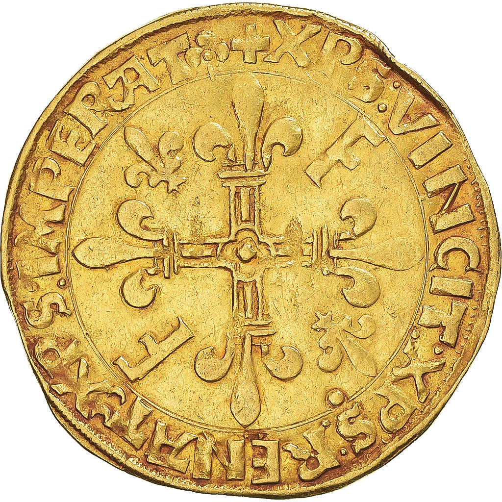 Moneta, Francja, François Ier, Écu d'or au soleil, après 1519, Lyon