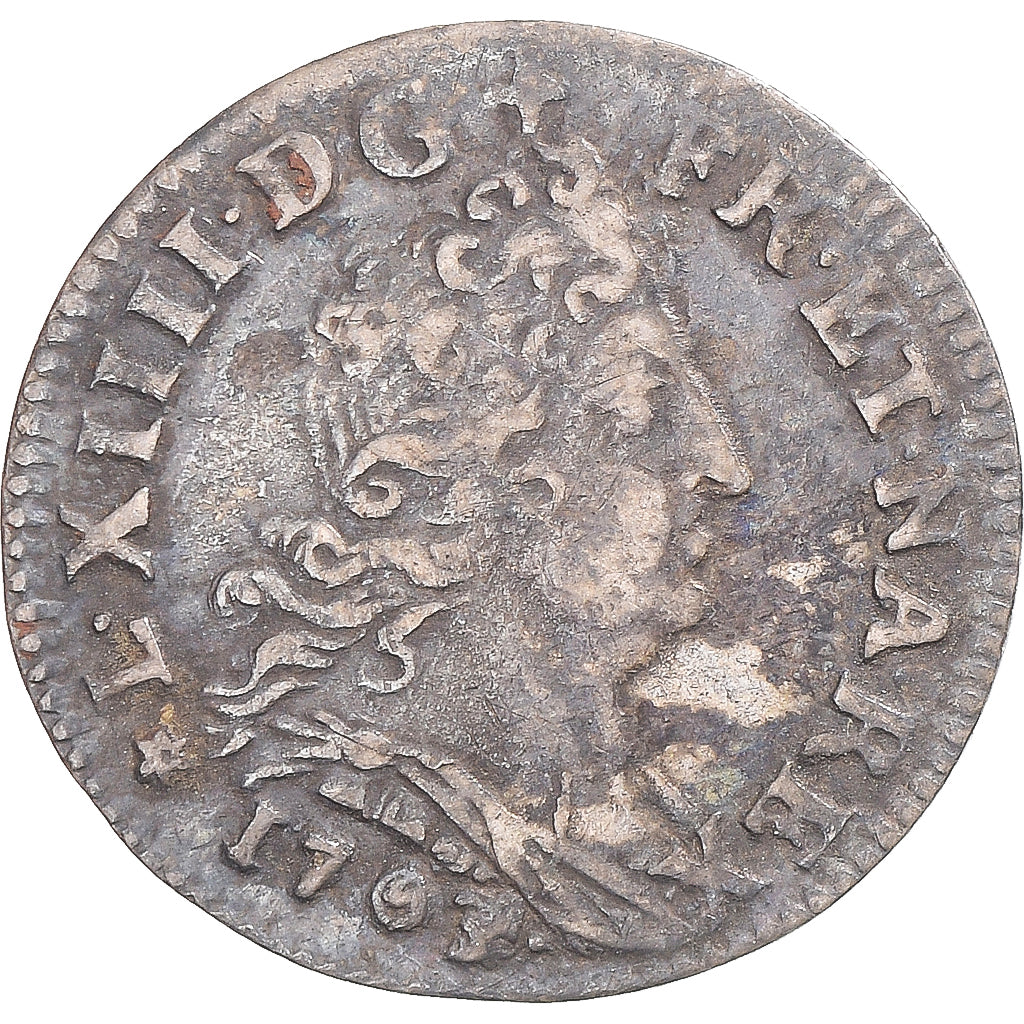 Münze, Frankreich, Louis XIV, 5 Sols aux insignes, 1703, Strasbourg, S+