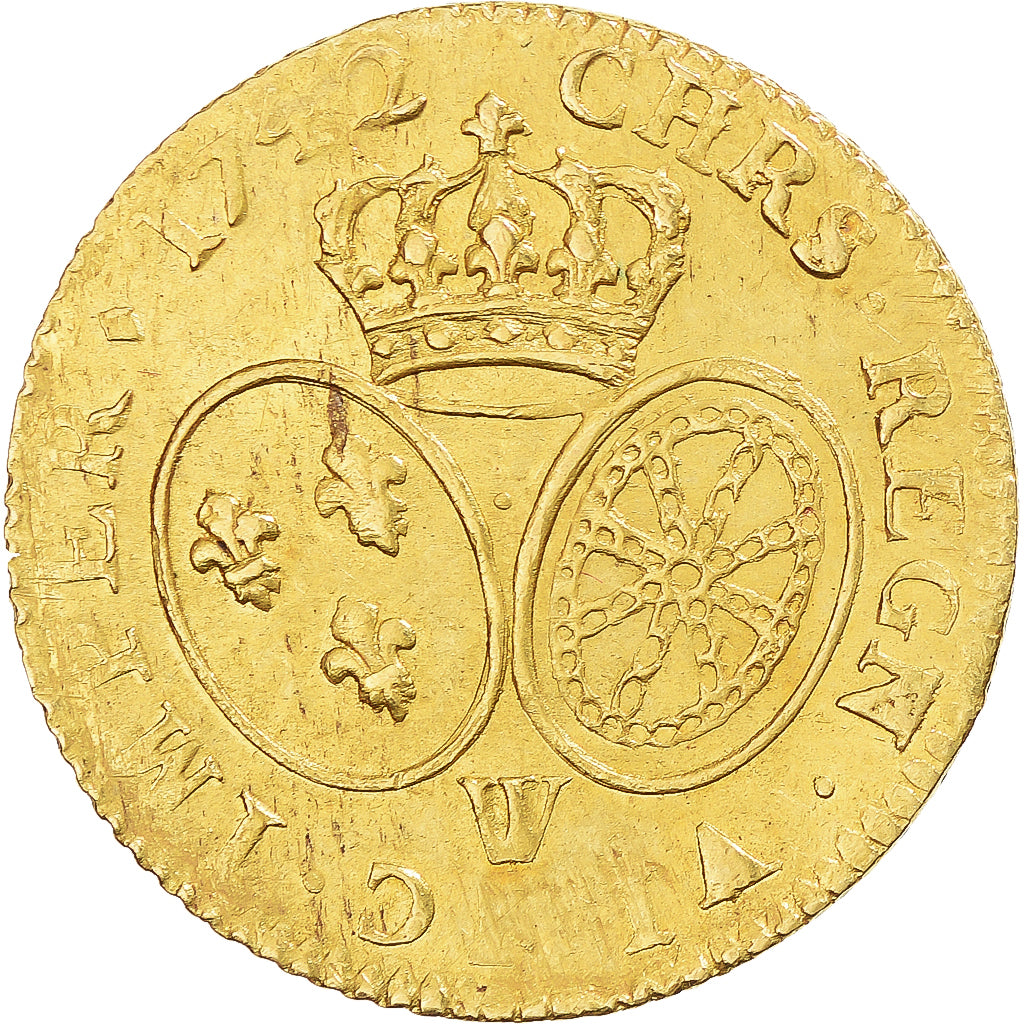 Moneta, Francja, Louis XV, louis d'or au bandeau, 1742, Lille, EF(40-45)