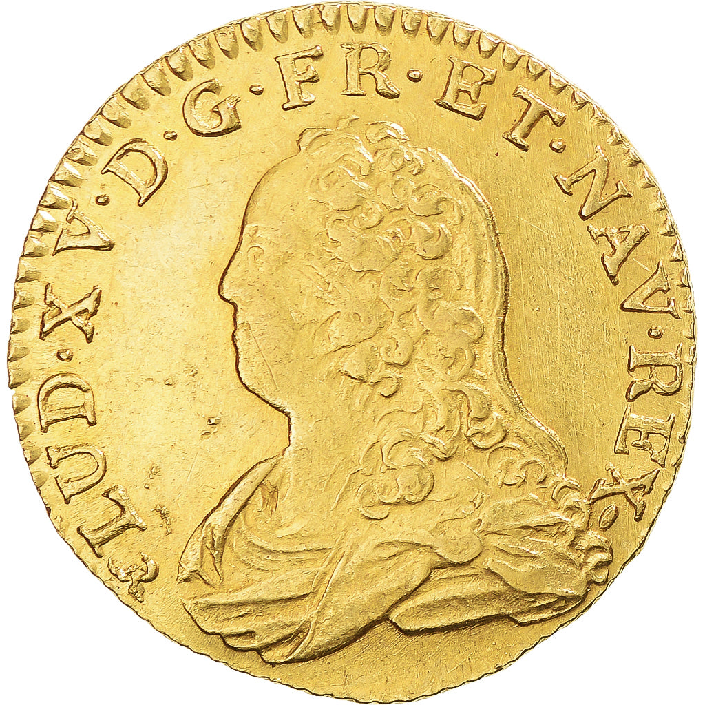 Munten, Frankrijk, Louis XV, Louis d'or aux lunettes, 1736, Rouen, ZF, Goud