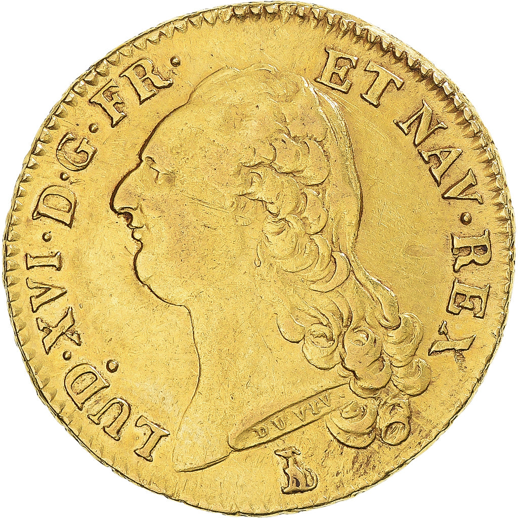 Moneta, Francia, Louis XVI, Double Louis d'or à la tête nue, 1786, Nantes, BB