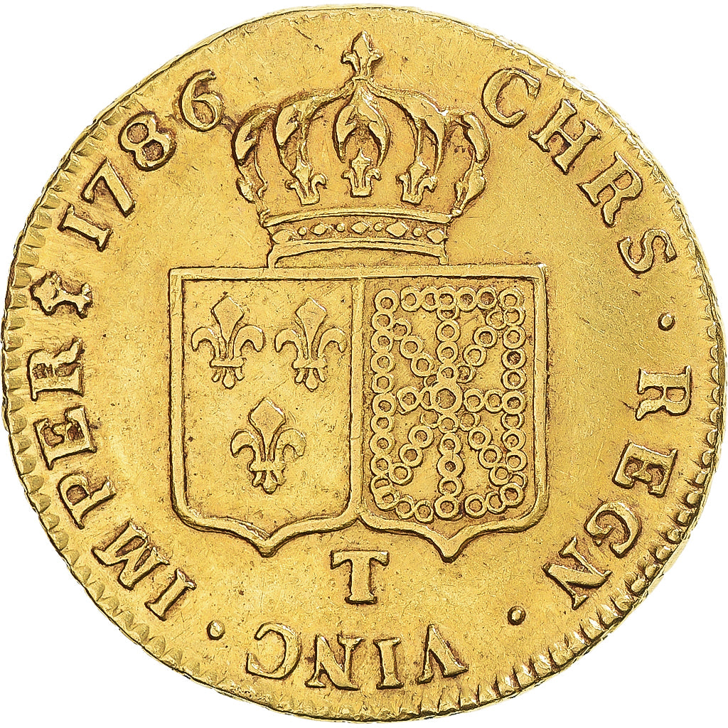 Moneta, Francia, Louis XVI, Double Louis d'or à la tête nue, 1786, Nantes, BB