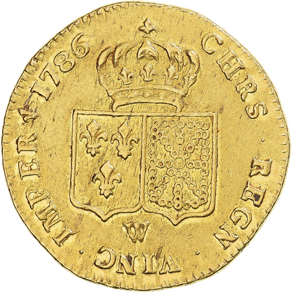 Coin, France, Louis XVI, Double Louis d'or à la tête nue, 1786, Lille