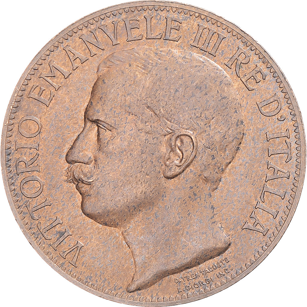 Coin, Italy, Vittorio Emanuele III, 10 Centesimi, 1911, Rome, AU(50-53), Copper