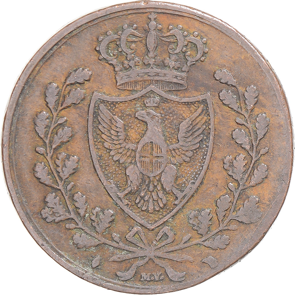 Coin, ITALIAN STATES, SARDINIA, Carlo Felice, 5 Centesimi, 1826, Torino