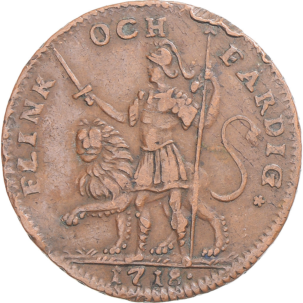Coin, Sweden, Carl XII, Daler S.m., 1718, Stockholm, VF(30-35), Copper, KM:PM39