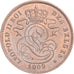 Moeda, Bélgica, Leopold II, 2 Centimes, 1909, Brussels, AU(50-53), Cobre