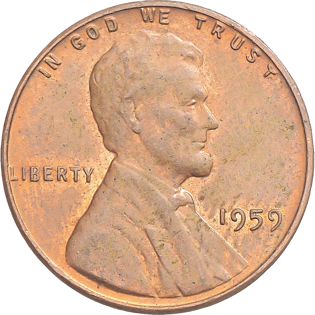 Monnaie, États-Unis, Lincoln Cent, Cent, 1959, U.S. Mint, Philadelphie, TTB+