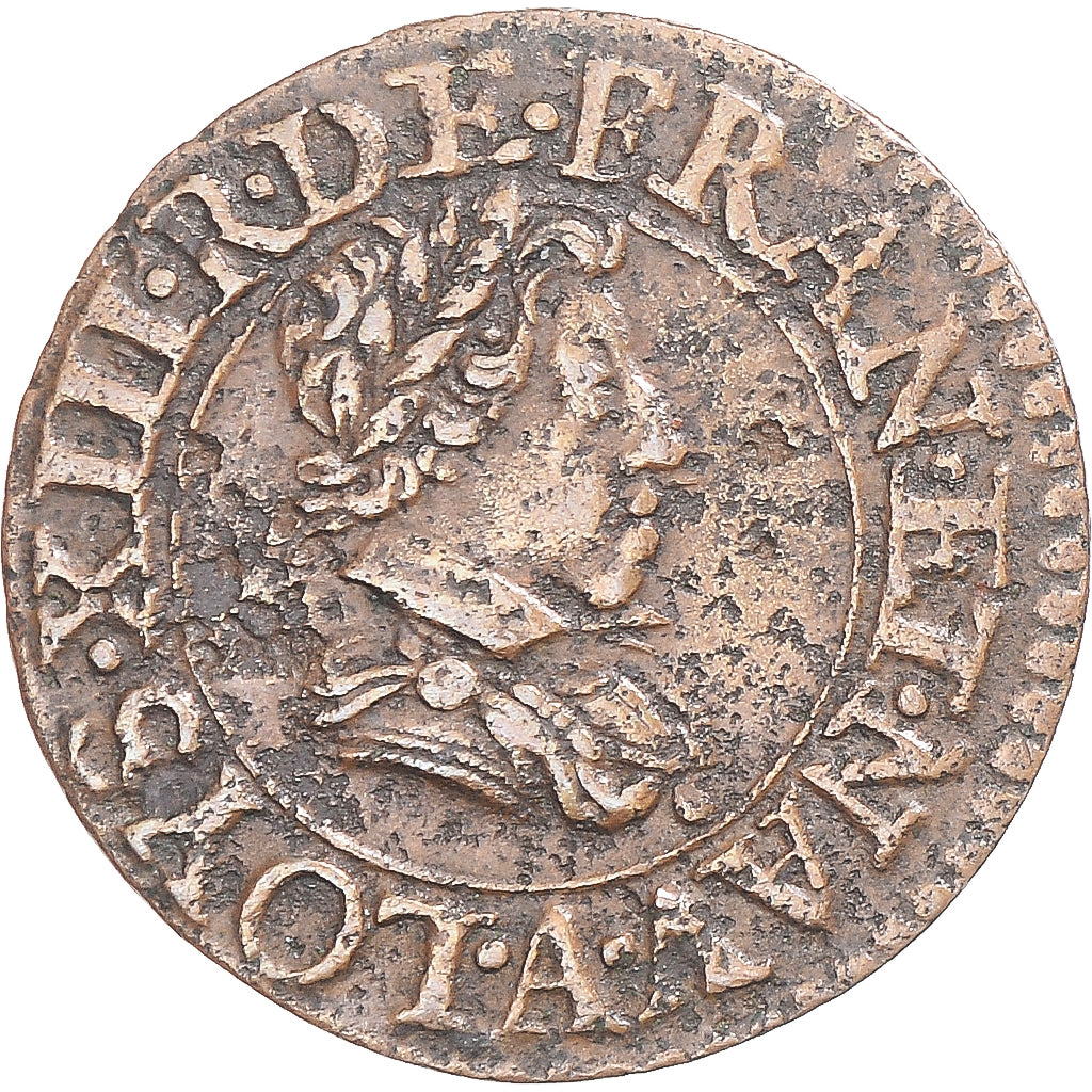 Munten, Frankrijk, Louis XIII, Denier Tournois, 1622, Paris, ZF+, Koper