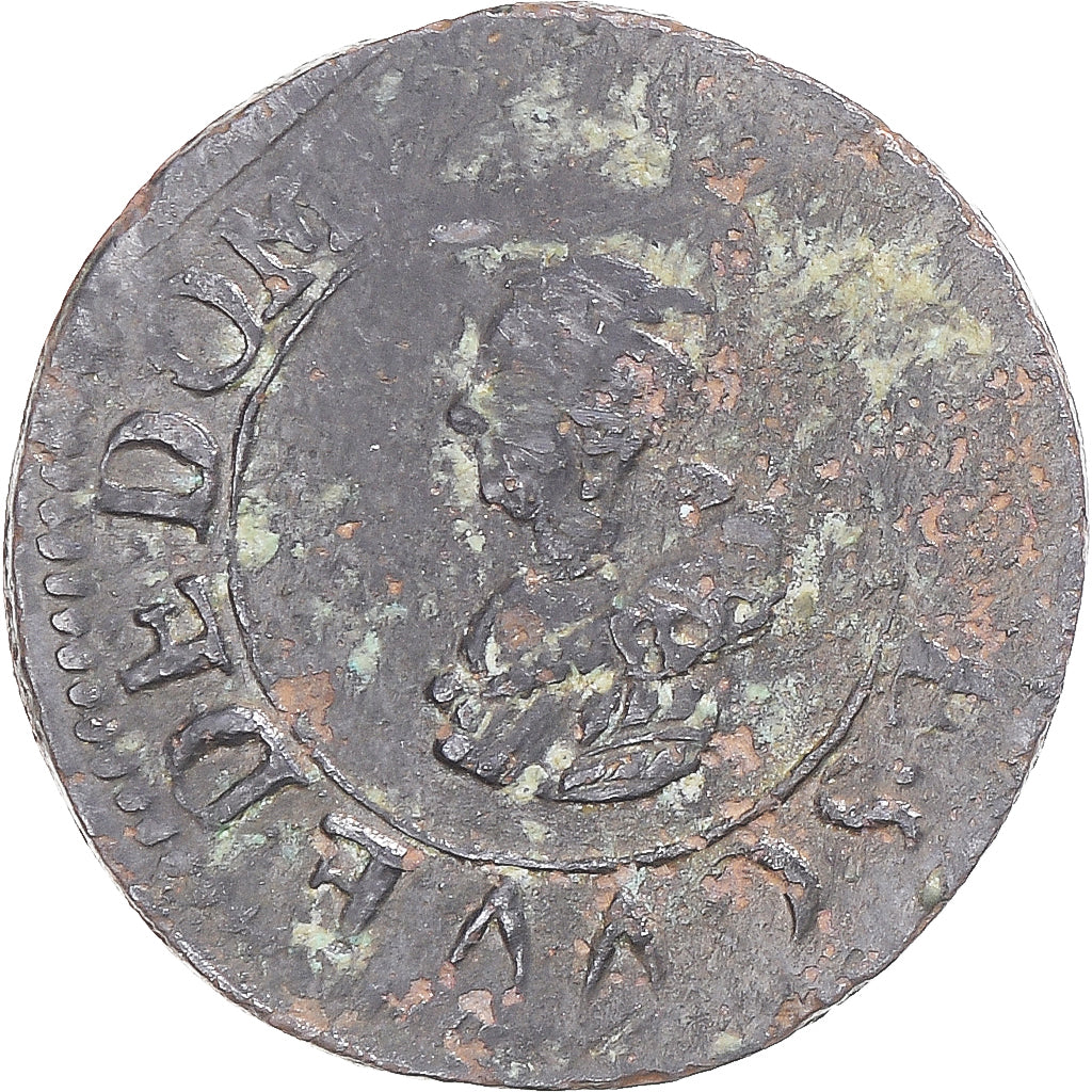 Moneta, Księstwo Dombes, Marie de Montpensier, Denier Tournois, 1624, Trévoux