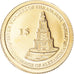 Münze, Salomonen, Elizabeth II, Le phare d'Alexandrie, Dollar, 2013, STGL, Gold