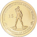 Monnaie, Îles Salomon, Elizabeth II, Colosse de Rhodes, Dollar, 2013, FDC, Or