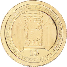 Monnaie, Îles Salomon, Elizabeth II, Statue de Zeus, Dollar, 2013, FDC, Or