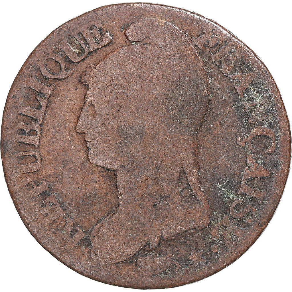 Moneta, Francja, Dupré, 5 Centimes, AN 8/6 ?, Lille, VF(20-25), Miedź