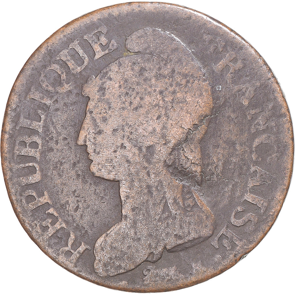 Moneta, Francja, Dupré, 5 Centimes, AN 8, Lille, VF(20-25), Miedź