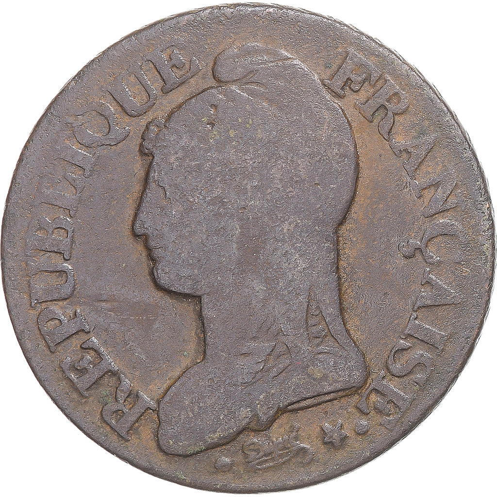 Moneta, Francja, Dupré, 5 Centimes, AN 8, Lille, VF(20-25), Miedź