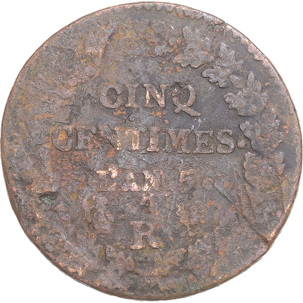 Moneta, Francja, Dupré, 5 Centimes, AN 5, Orléans, G(4-6), Miedź, Gadoury:126