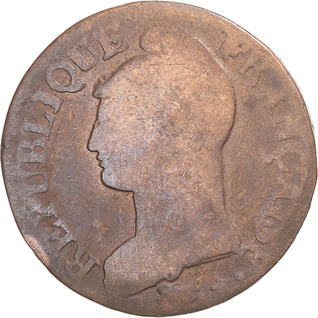 Moneta, Francja, Dupré, 5 Centimes, AN 5, Orléans, VF(20-25), Miedź