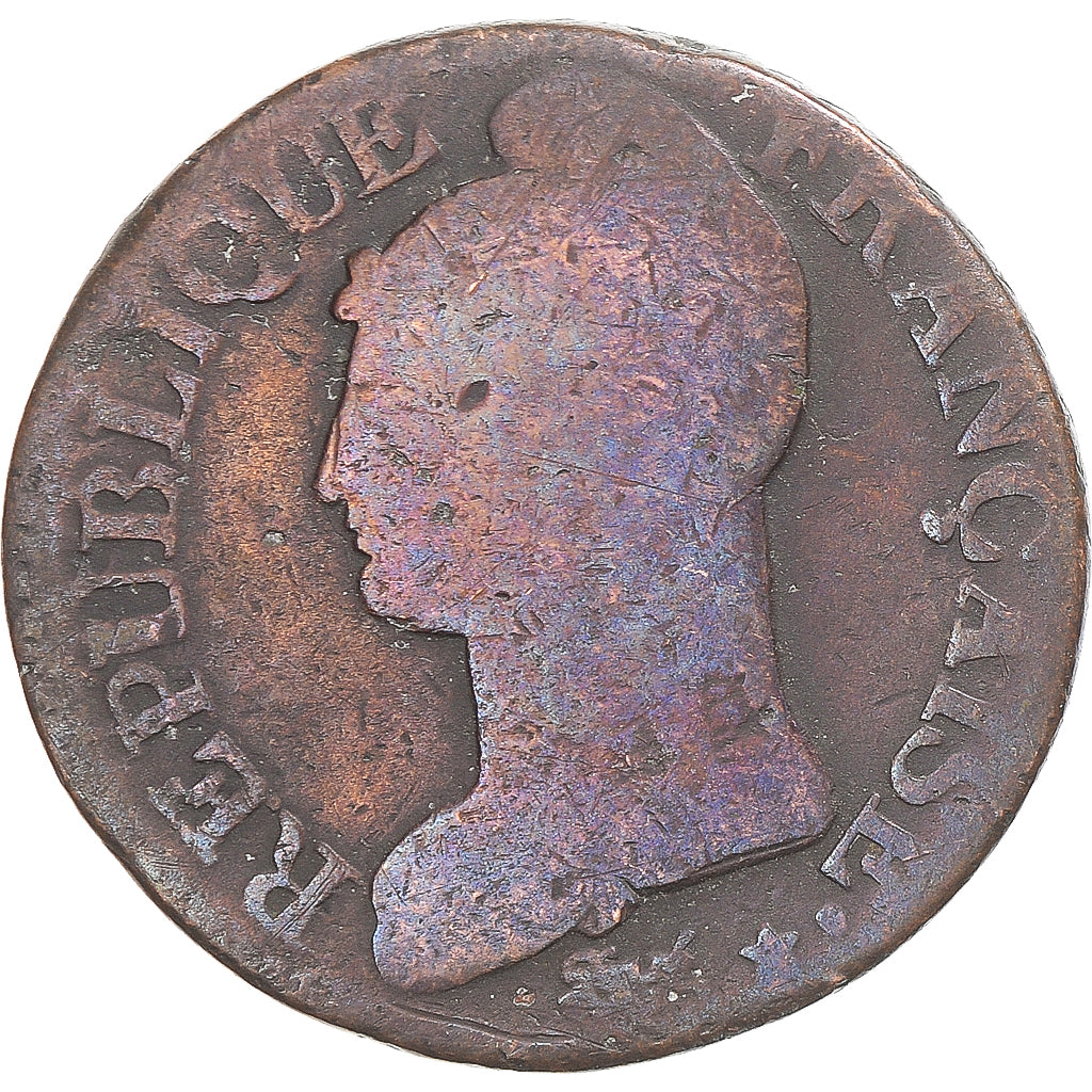 Moneta, Francja, Dupré, 5 Centimes, AN 5, Orléans, VF(20-25), Miedź