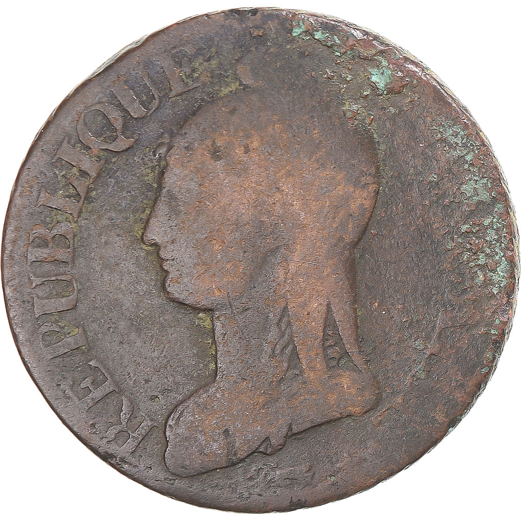 Munten, Frankrijk, Dupré, 5 Centimes, AN 5, Orléans, FR, Koper, Gadoury:126