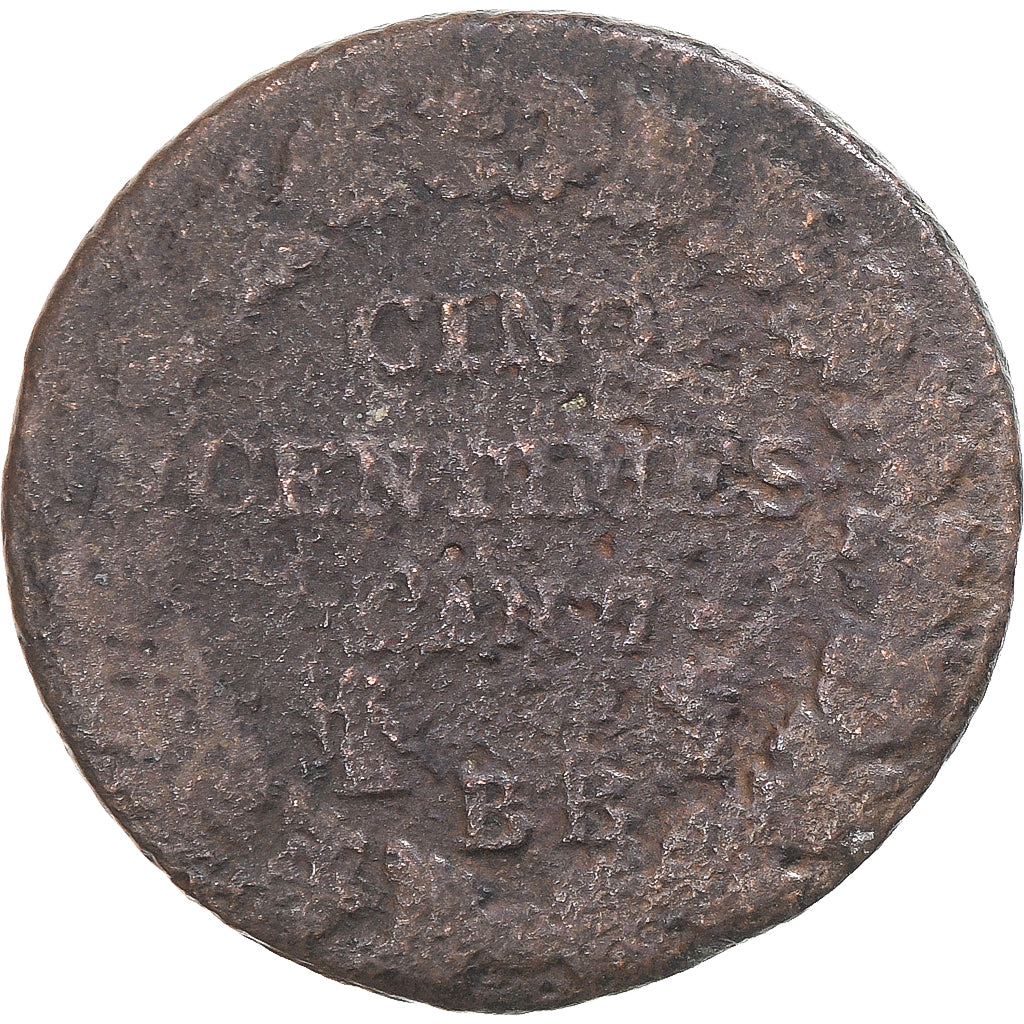 Moeda, França, Dupré, 5 Centimes, AN 7, Strasbourg, VG(8-10), Cobre