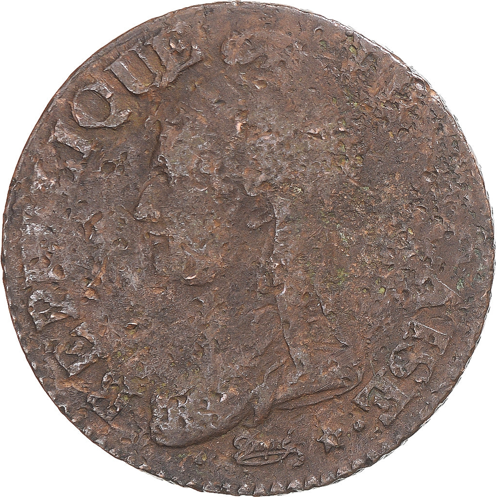 Munten, Frankrijk, Dupré, 5 Centimes, AN 7, Strasbourg, FR, Koper, Gadoury:126