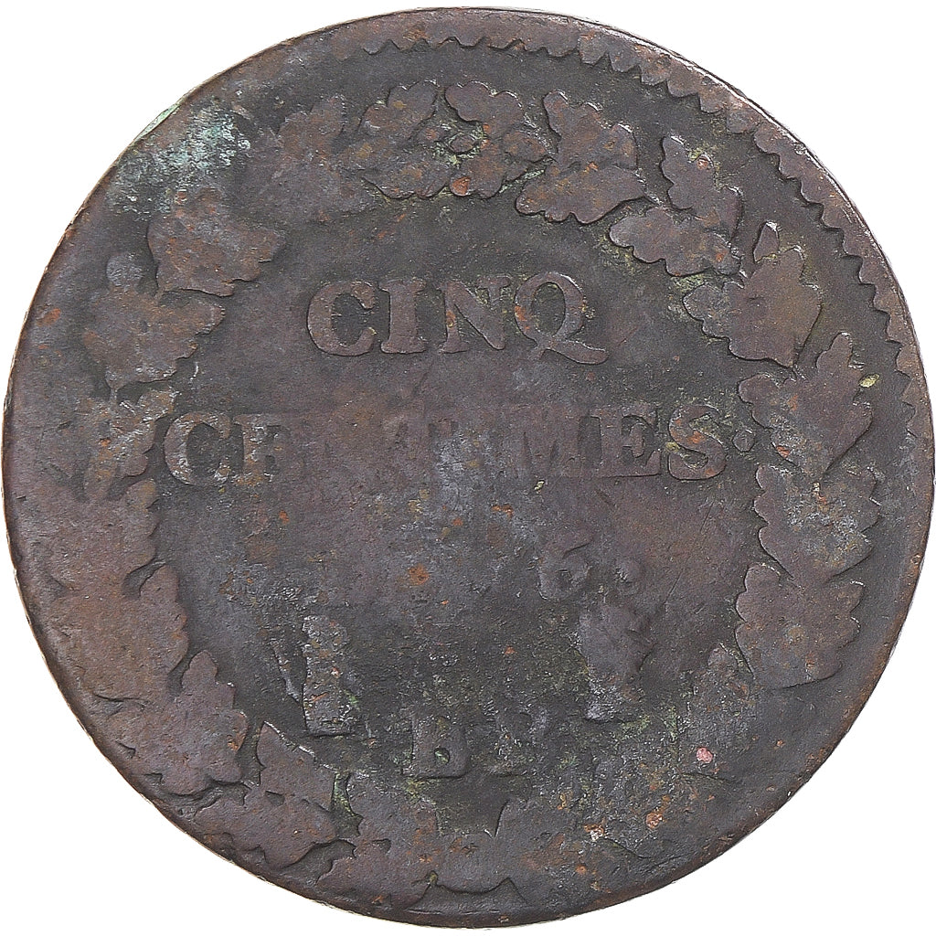 Coin, France, Dupré, 5 Centimes, An 6/5, Strasbourg, VF(20-25), Copper