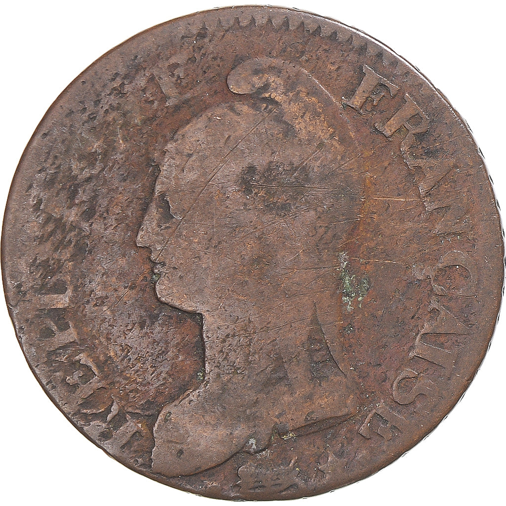 Munten, Frankrijk, Dupré, 5 Centimes, An 8/6, Strasbourg, FR, Koper