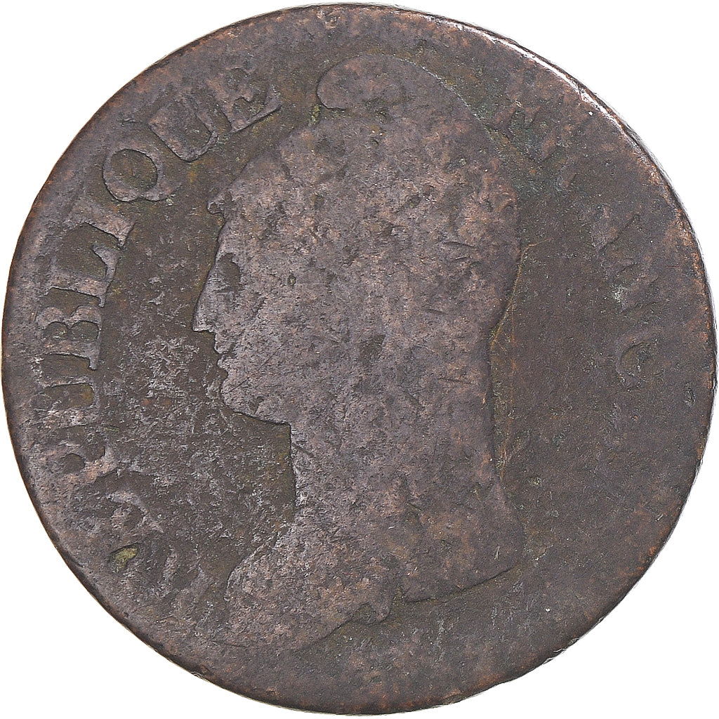 Monnaie, France, Dupré, 5 Centimes, AN 8/5, Strasbourg, B+, Cuivre