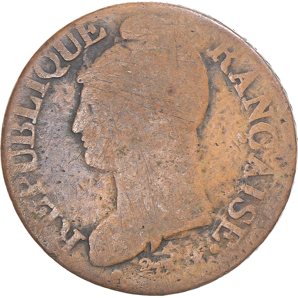 Munten, Frankrijk, Dupré, 5 Centimes, AN 8/5, Strasbourg, FR, Koper
