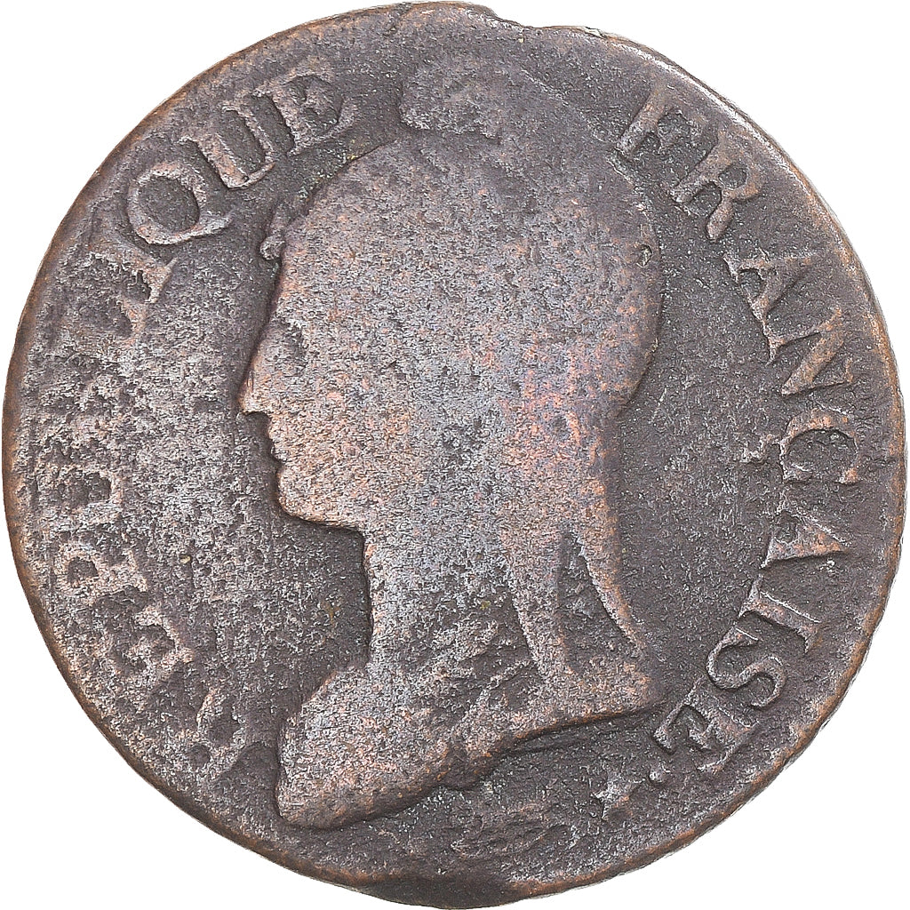 Munten, Frankrijk, Dupré, 5 Centimes, AN 8, Strasbourg, FR, Koper, Gadoury:126a