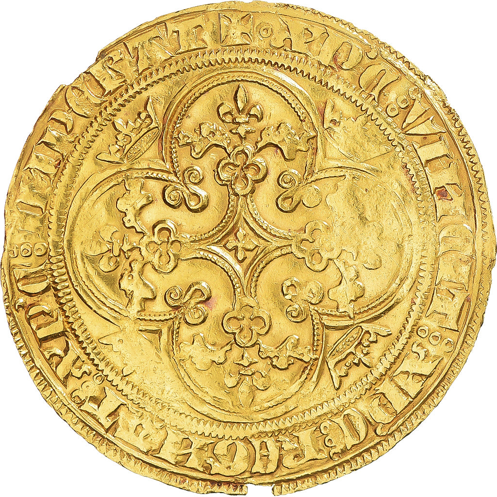 Coin, France, Philippe VI, Pavillon d'or, 1339-1350, EF(40-45), Gold
