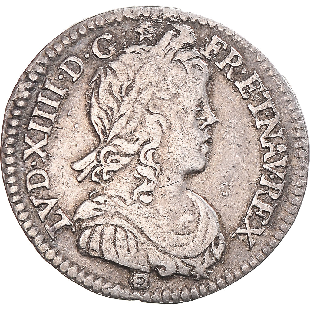 Munten, Frankrijk, Louis XIV, 1/12 Ecu à la mèche longue, 1659, Limoges, FR+