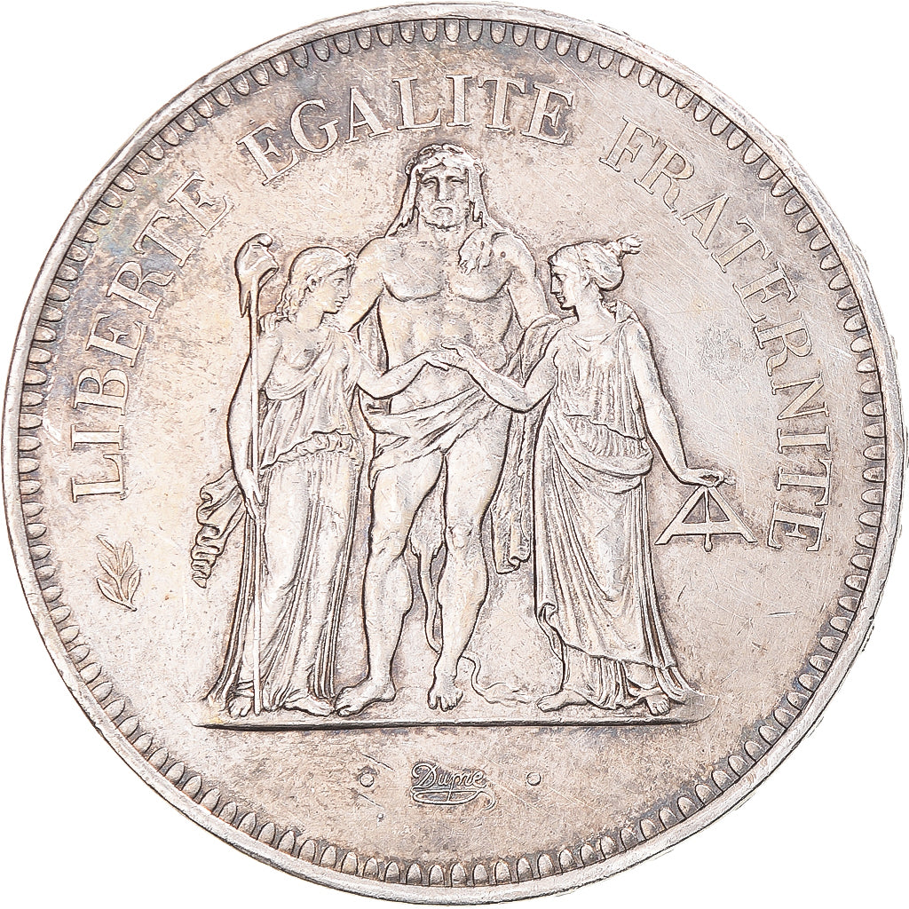Moneta, Francia, Hercule, 50 Francs, 1974, Paris, SPL-, Argento, KM:941.1
