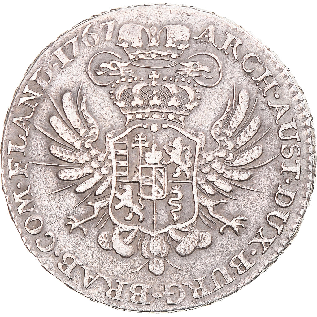 Monnaie, Pays-Bas autrichiens, Maria Theresa, 1/2 Kronenthaler, 1767, Bruxelles