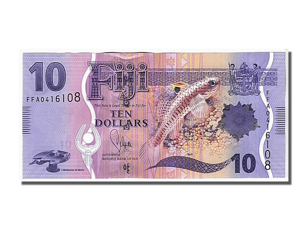 Geldschein, Fiji, 10 Dollars, 2013, KM:116, UNZ