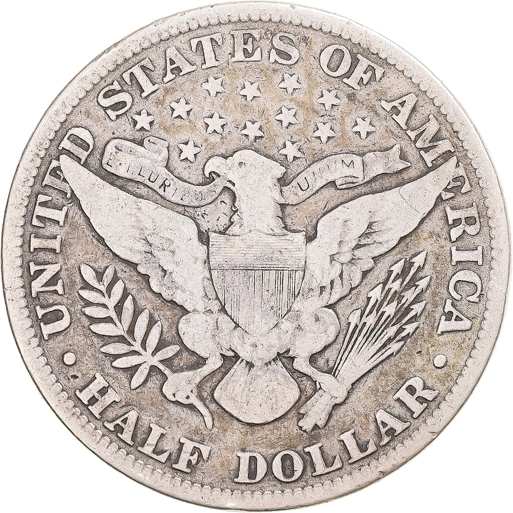 Coin, United States, Barber Half Dollar, 1898, U.S. Mint, Philadelphia