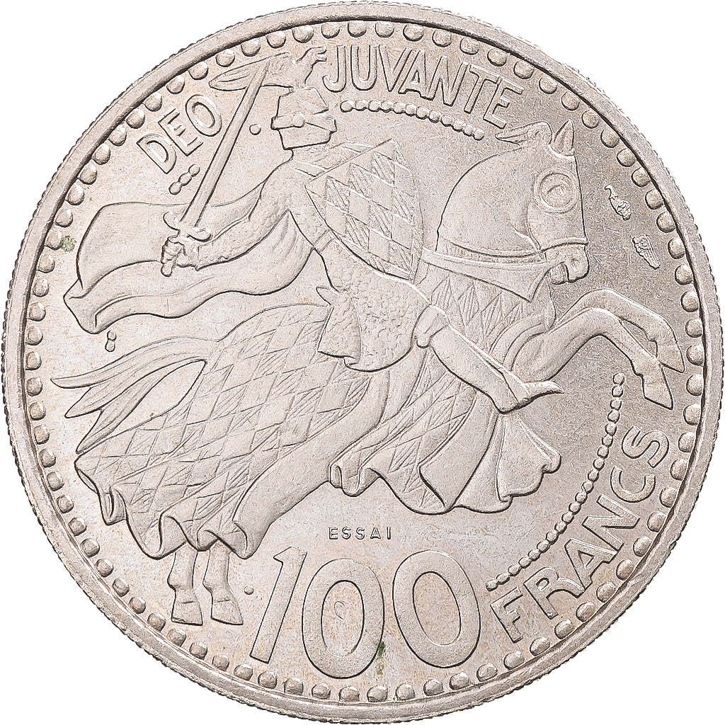 Coin, Monaco, Rainier III, 100 Francs, Cent, 1950, Paris, ESSAI, AU(55-58)