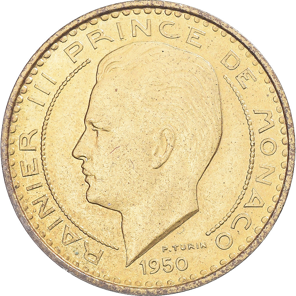 Coin, Monaco, Rainier III, 10 Francs, 1950, Paris, ESSAI, AU(55-58)