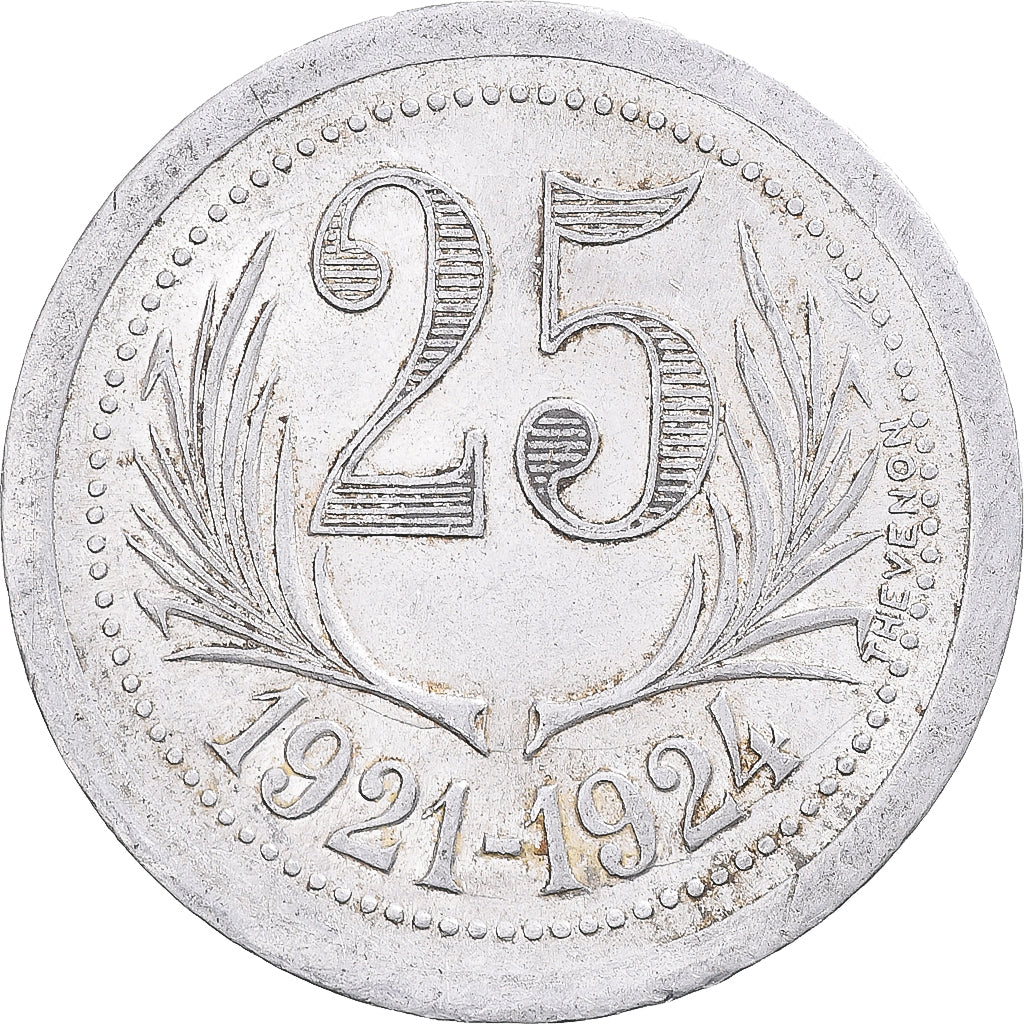 Moneta, Francia, Chambre de commerce de l'Hérault, 25 Centimes, 1921-1924, BB+