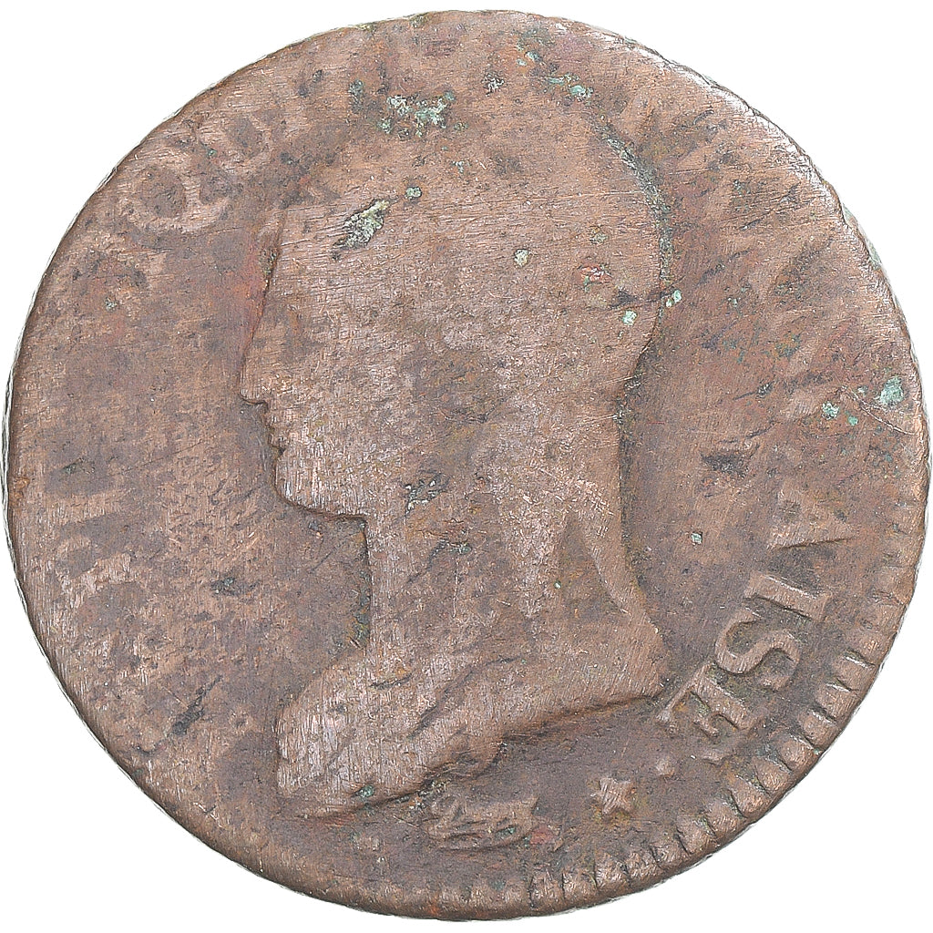 Coin, France, Dupré, 5 Centimes, Metz, VG(8-10), Copper, Gadoury:126/126a