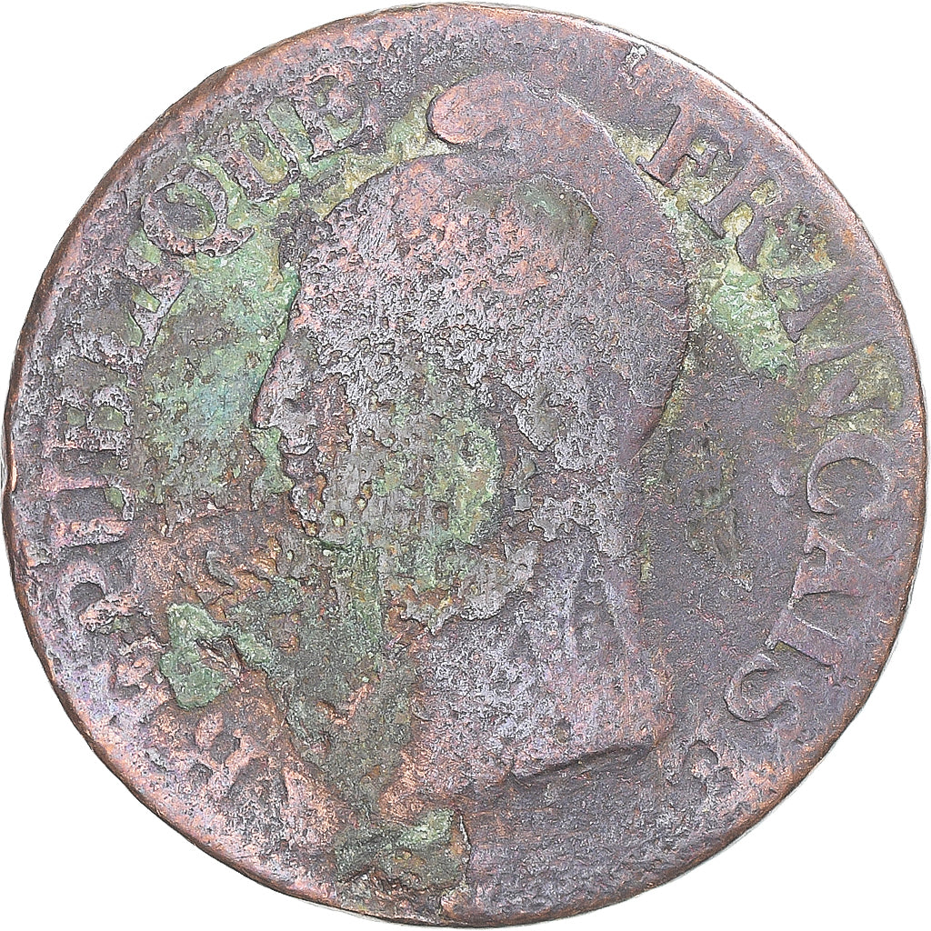 Moneta, Francja, Dupré, 5 Centimes, Metz, VG(8-10), Miedź, Gadoury:126/126a