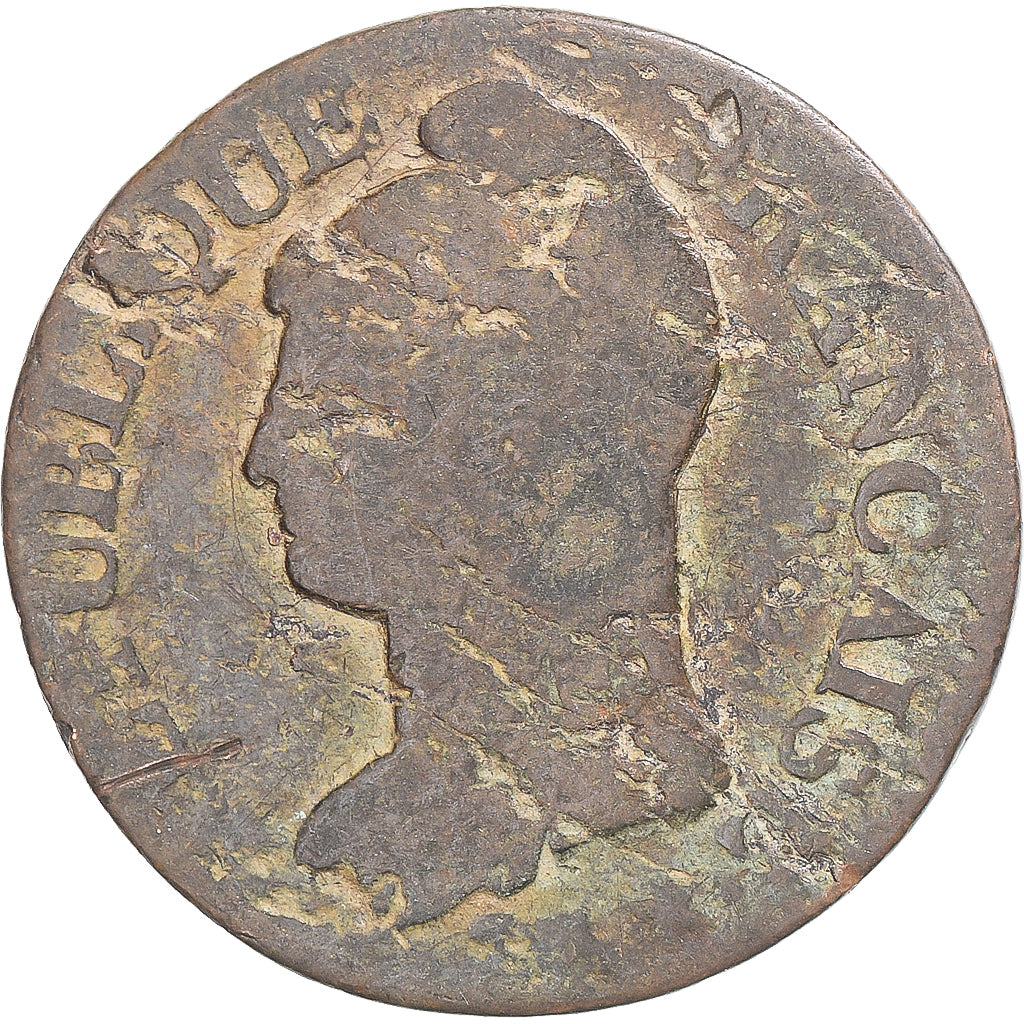 Moneta, Francja, Dupré, 5 Centimes, Metz, F(12-15), Miedź, Gadoury:126/126a