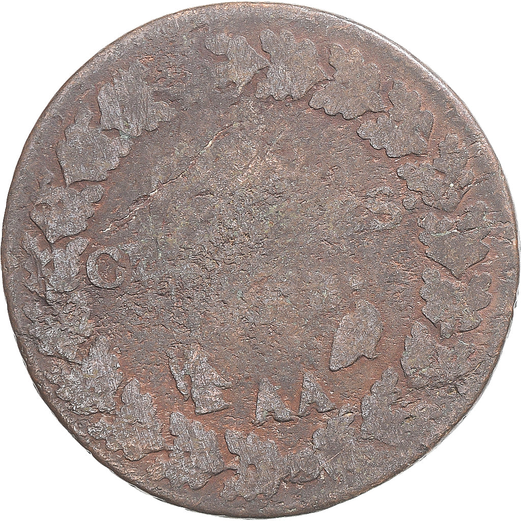 Monnaie, France, Dupré, 5 Centimes, Metz, B+, Cuivre, Gadoury:126/126a