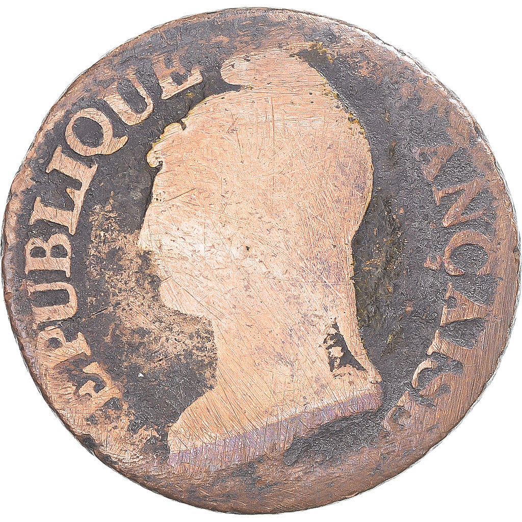 Moneta, Francja, Dupré, 5 Centimes, Metz, F(12-15), Miedź, Gadoury:126/126a