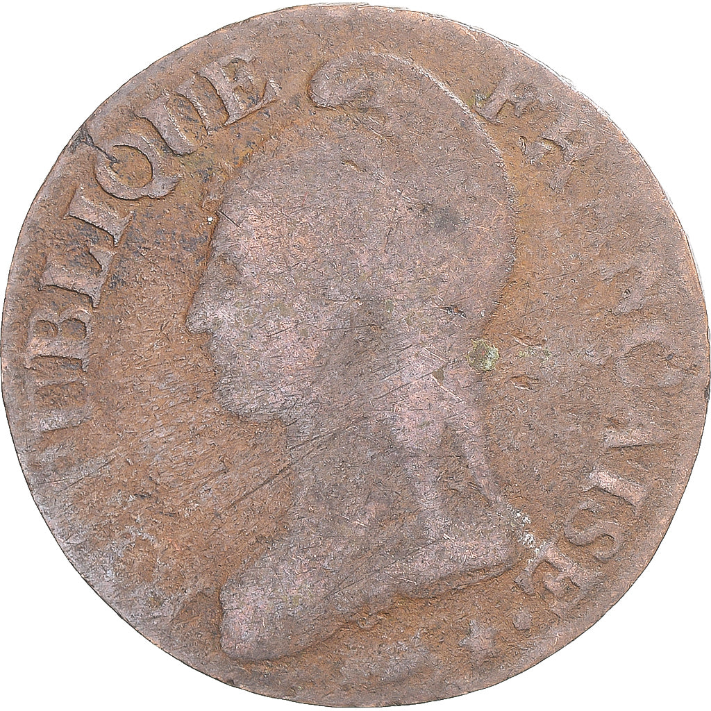 Moneta, Francja, Dupré, 5 Centimes, Metz, VF(20-25), Miedź, Gadoury:126/126a