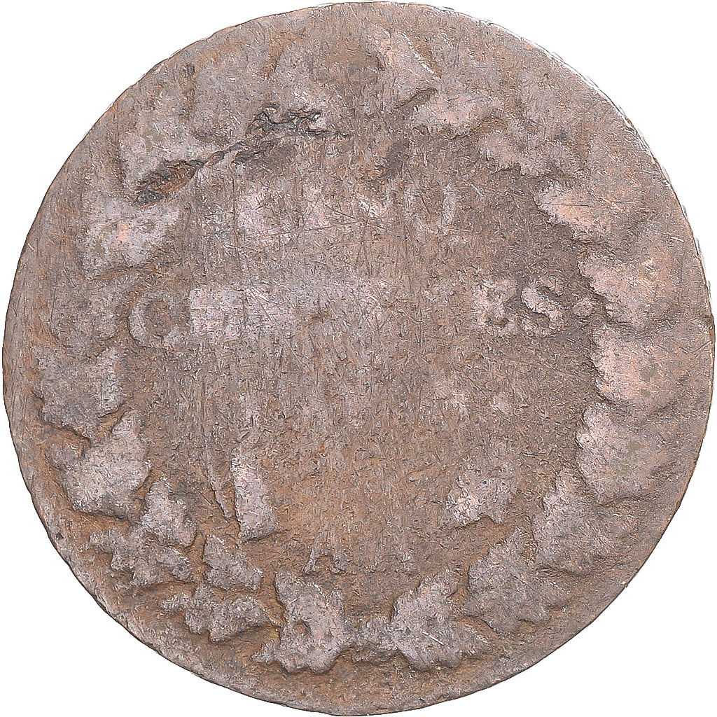 Moneta, Francja, Dupré, 5 Centimes, Metz, VF(20-25), Miedź, Gadoury:126/126a