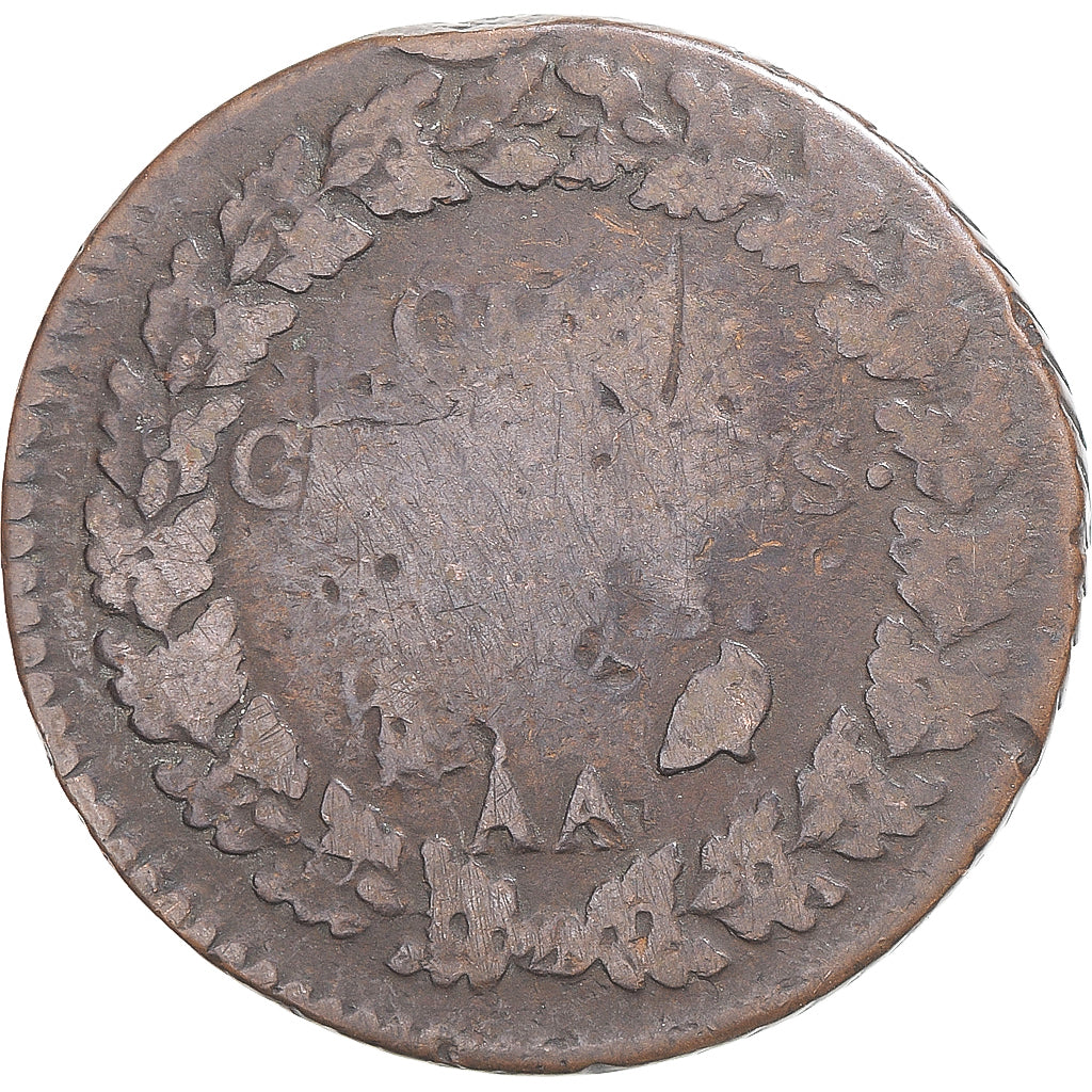 Moneta, Francja, Dupré, 5 Centimes, Metz, VF(20-25), Miedź, Gadoury:126/126a